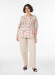 Viscose blouse with smock and peplum effect, Vanilla, Model image number 1