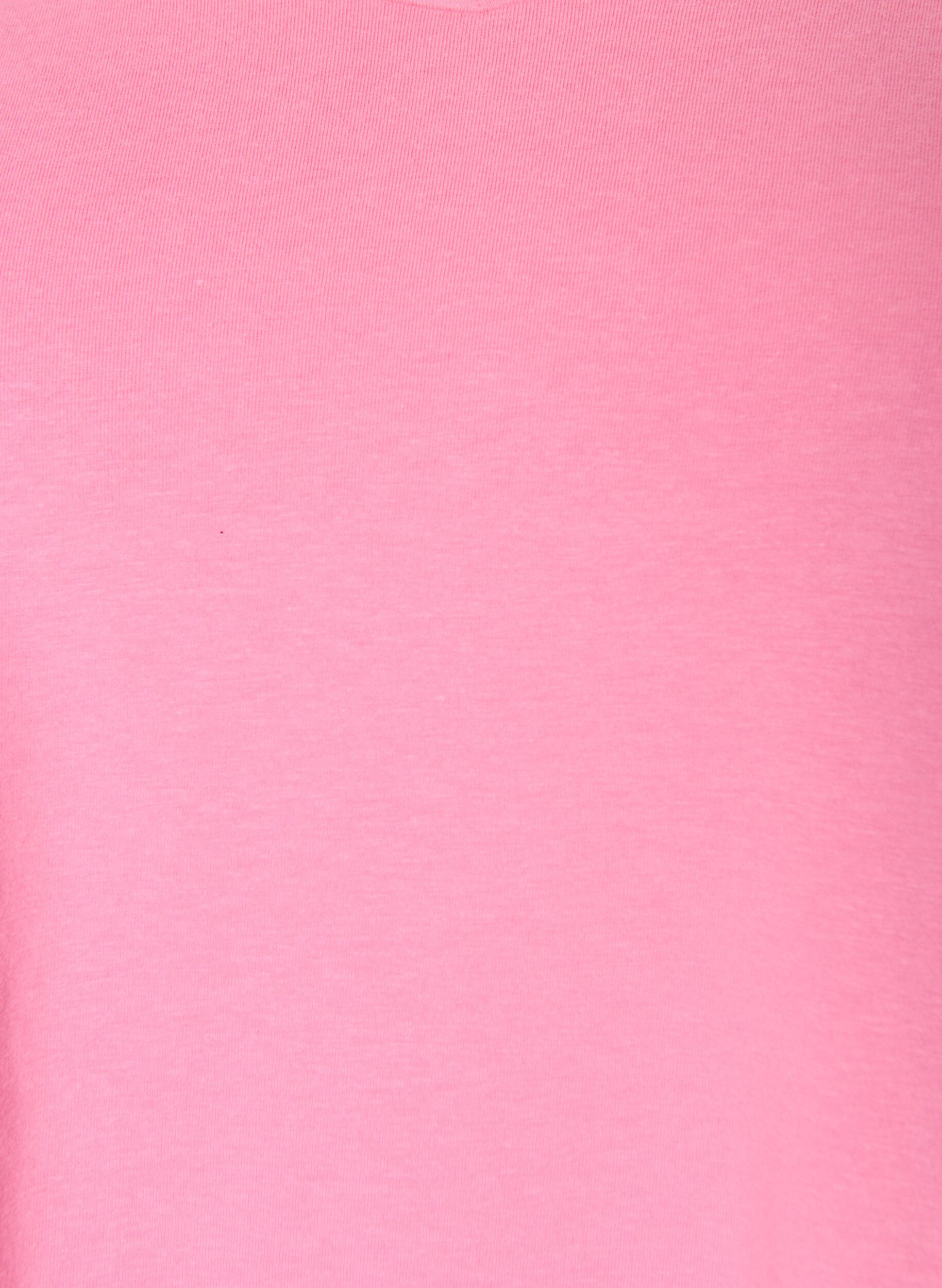 ZizzifashionBasic plain cotton t-shirt, Pink, Packshot image number 2
