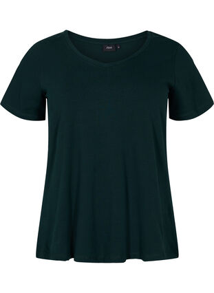 Basic plain cotton t-shirt, Scarab, Packshot image number 0
