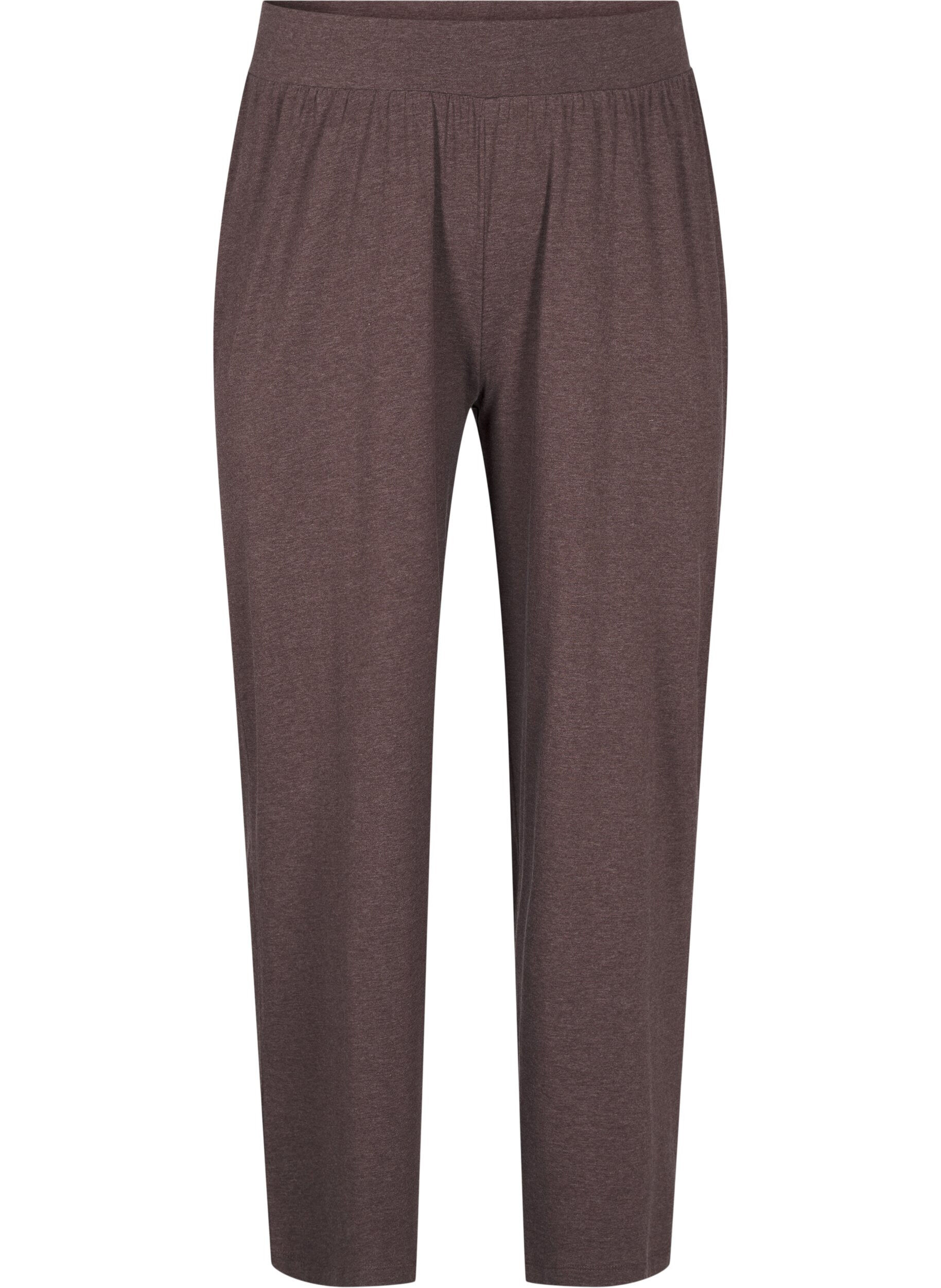 Zizzifashion Jersey trousers with a straight fit and high waist, Bracken Mel., Packshot image number 0