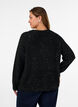 Cardigan with sequins and buttons, Black, Model image number 2