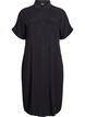 Long shirt dress with short sleeves, Black, Packshot image number 0