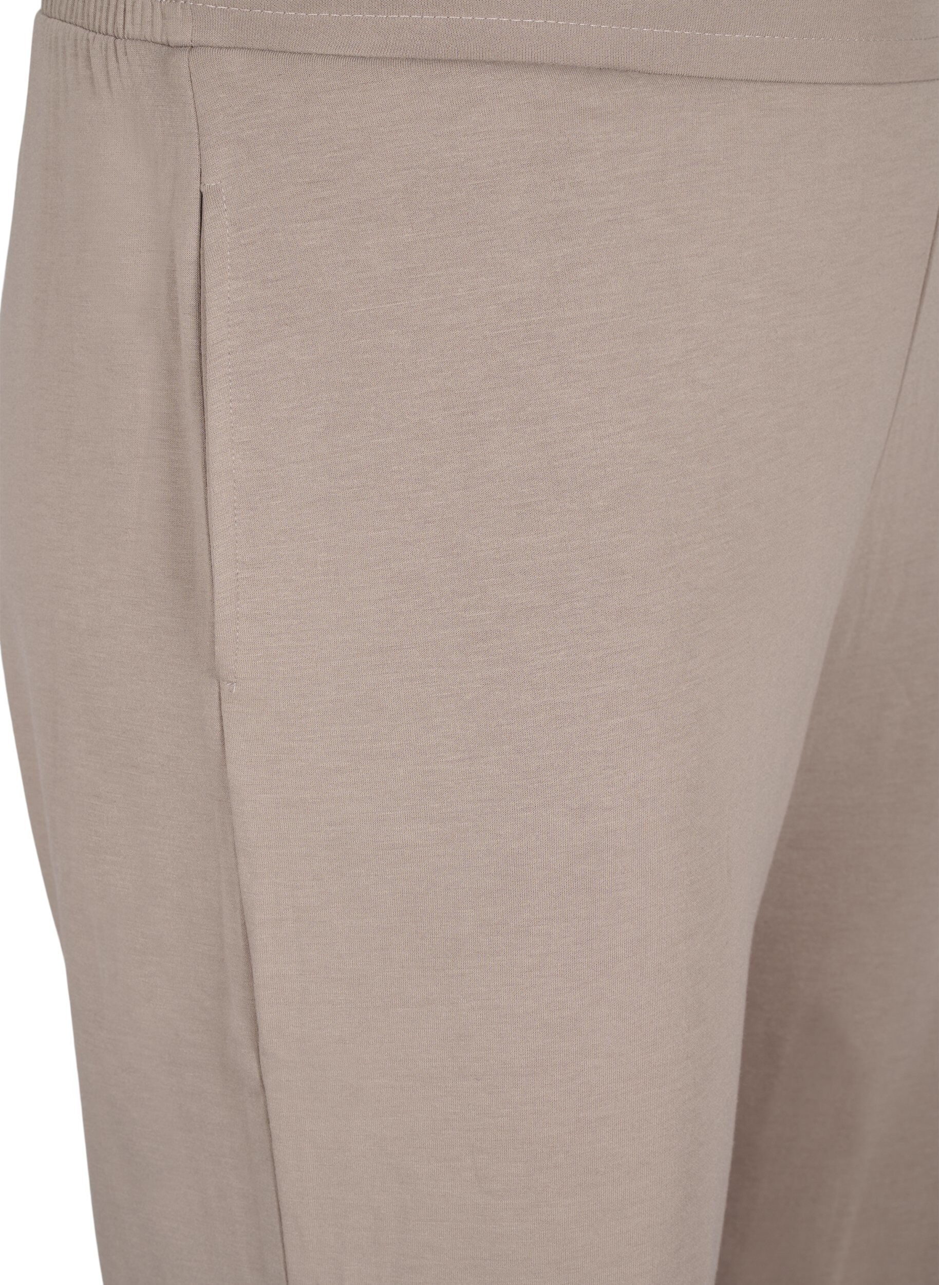 Zizzifashion Modal-blend trousers with elasticated waistband, Beige, Packshot image number 2