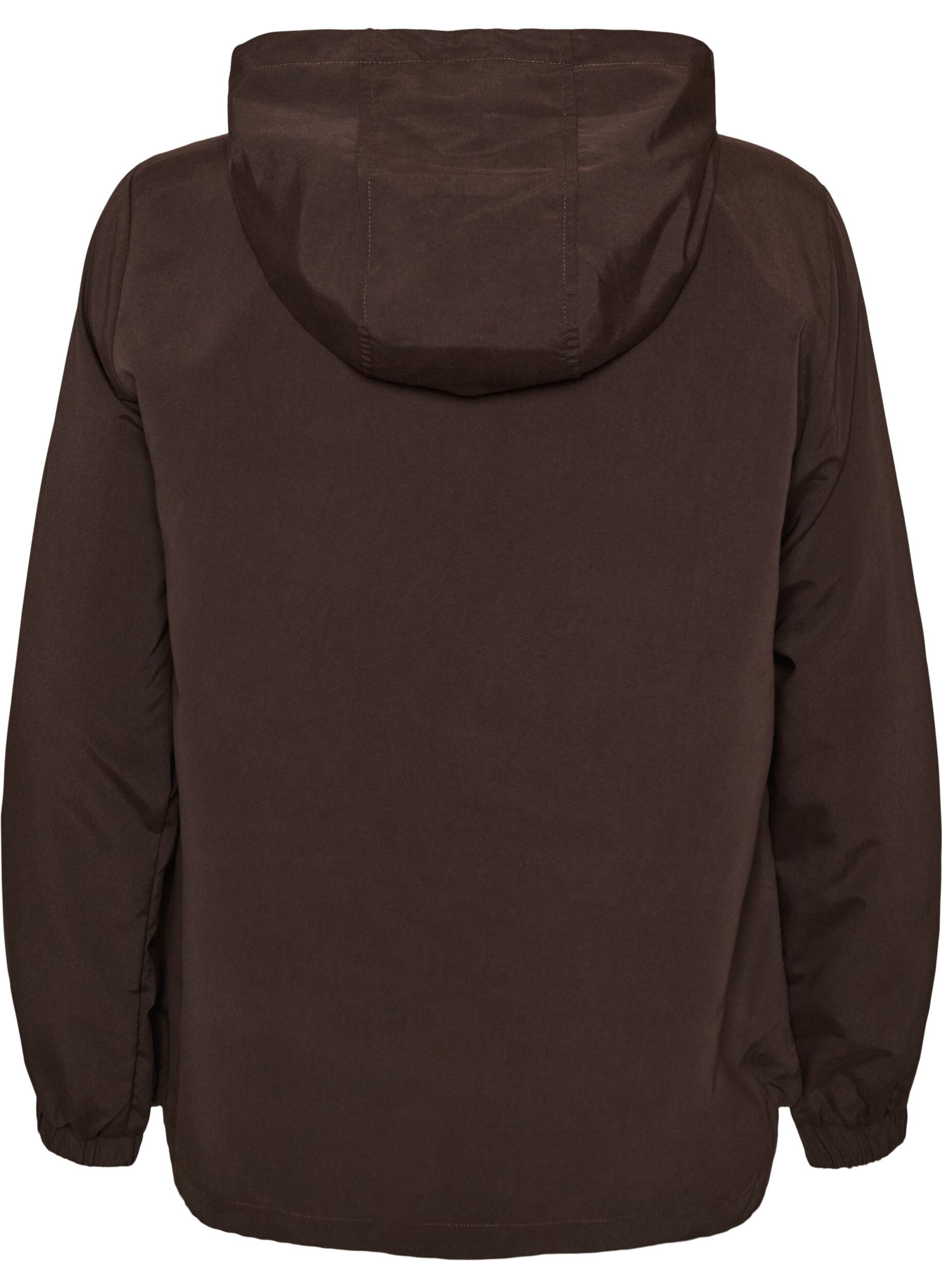 ZizzifashionLightweight jacket with a hood and zipper, Brown, Packshot image number 1