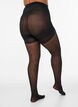 Push-up tights 50 denier with heart pattern, Black, Model image number 1
