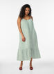 Summer dress with stripes and A-line shape, Green, Model image number 0