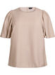 Blouse with short, wide sleeves, Beige, Packshot image number 0