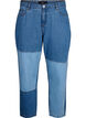 Mille mom fit jeans with colorblock and high waist, Light Blue Denim, Packshot image number 0
