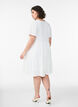 Short dress with lace pattern and layered skirt, White, Model image number 2