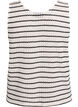 Sleeveless top with stripes and eyelet pattern, Vanilla, Packshot image number 1