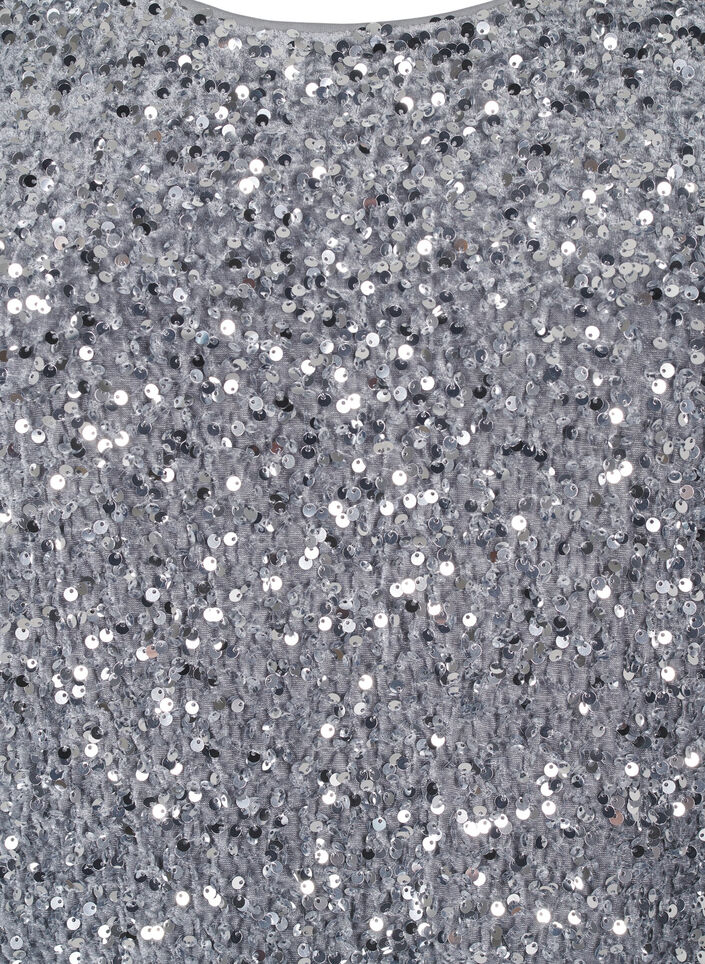 Sequin dress with bow detail, Silver, Packshot image number 2