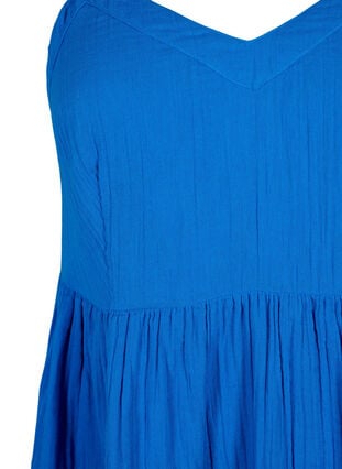 Cotton beach dress with narrow straps, Victoria blue, Packshot image number 2