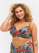 Printed bikini top with underwire, Citadel AOP, Model image number 0