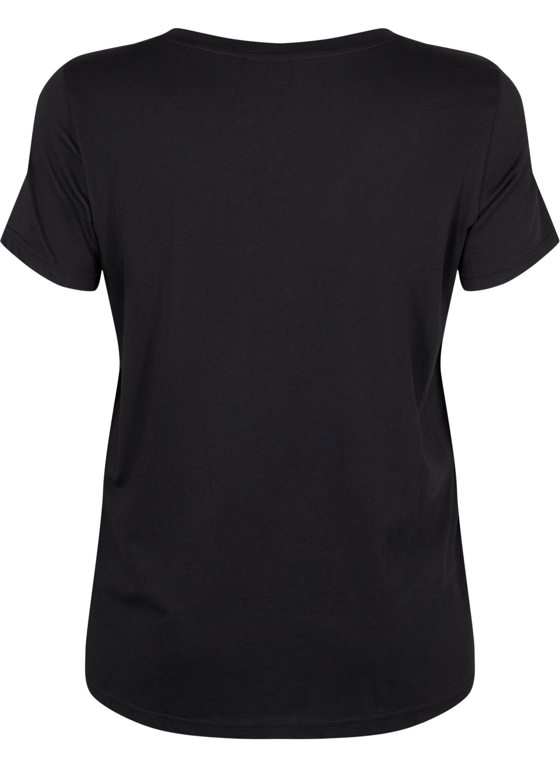 Zizzifashion Sports t-shirt with print, Black w. Disciplined, Packshot image number 1