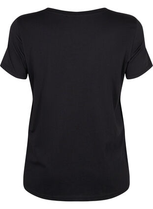 Sports t-shirt with print, Black w. Disciplined, Packshot image number 1