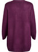 Long knitwear cardigan with pockets, Purple, Packshot image number 1