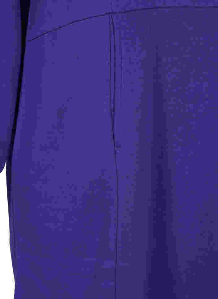 Long sweatshirt with hood and pockets, Deep Blue, Packshot image number 3