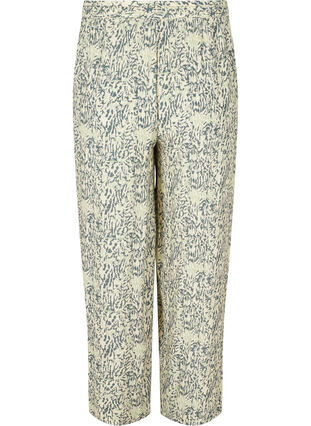 Loose viscose trousers with print, Balsam Green AOP, Packshot image number 1