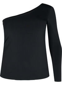 One-shoulder blouse with close fit