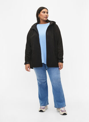 Short softshell jacket with pockets, Black, Model image number 3