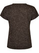 Loose workout t-shirt with short sleeves, Brown, Packshot image number 1