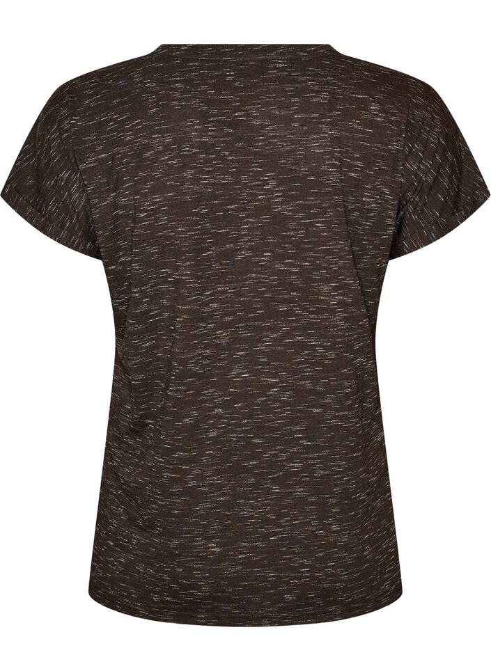 Loose workout t-shirt with short sleeves, Brown, Packshot image number 1