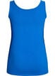 Solid color basic top in cotton, Blue, Packshot image number 1