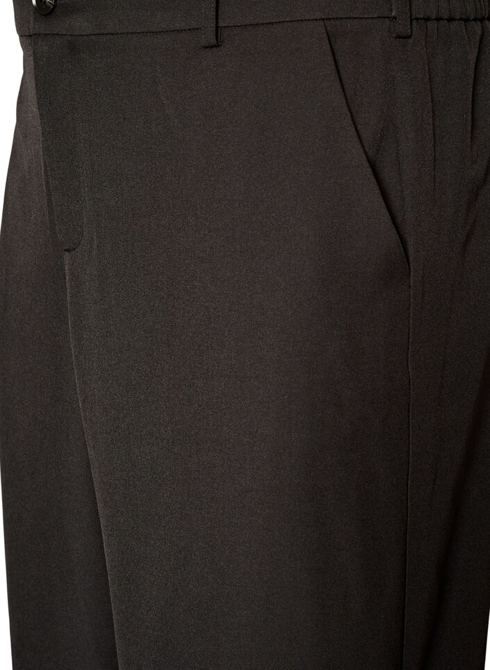 High-waisted barrel fit trousers, Black, Packshot image number 2