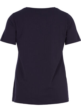 Basic t-shirt with v-neck, Night Sky, Packshot image number 1
