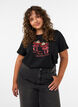 Christmas t-shirt in organic cotton, Black, Model image number 0