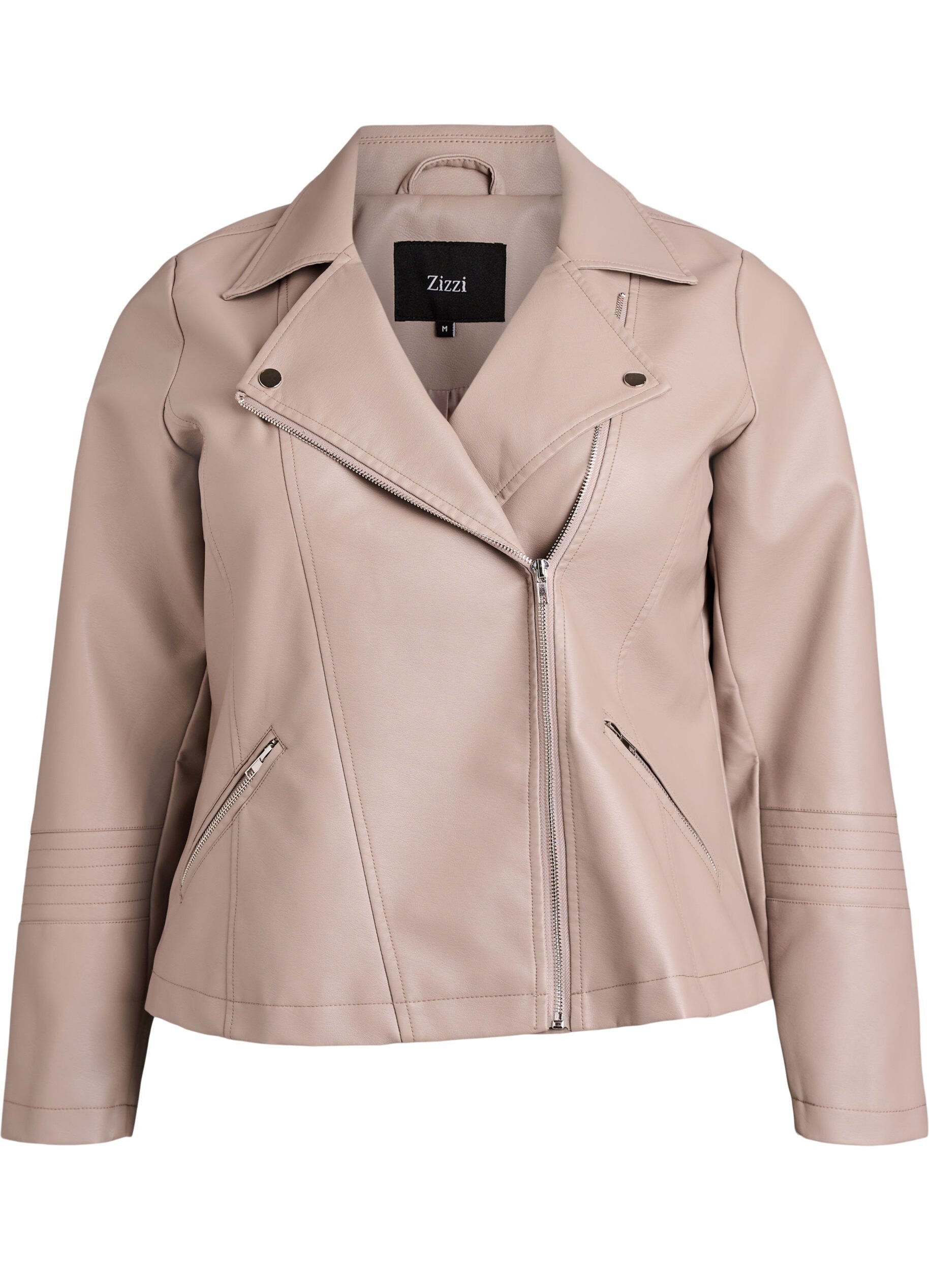 Biker jacket in faux leather