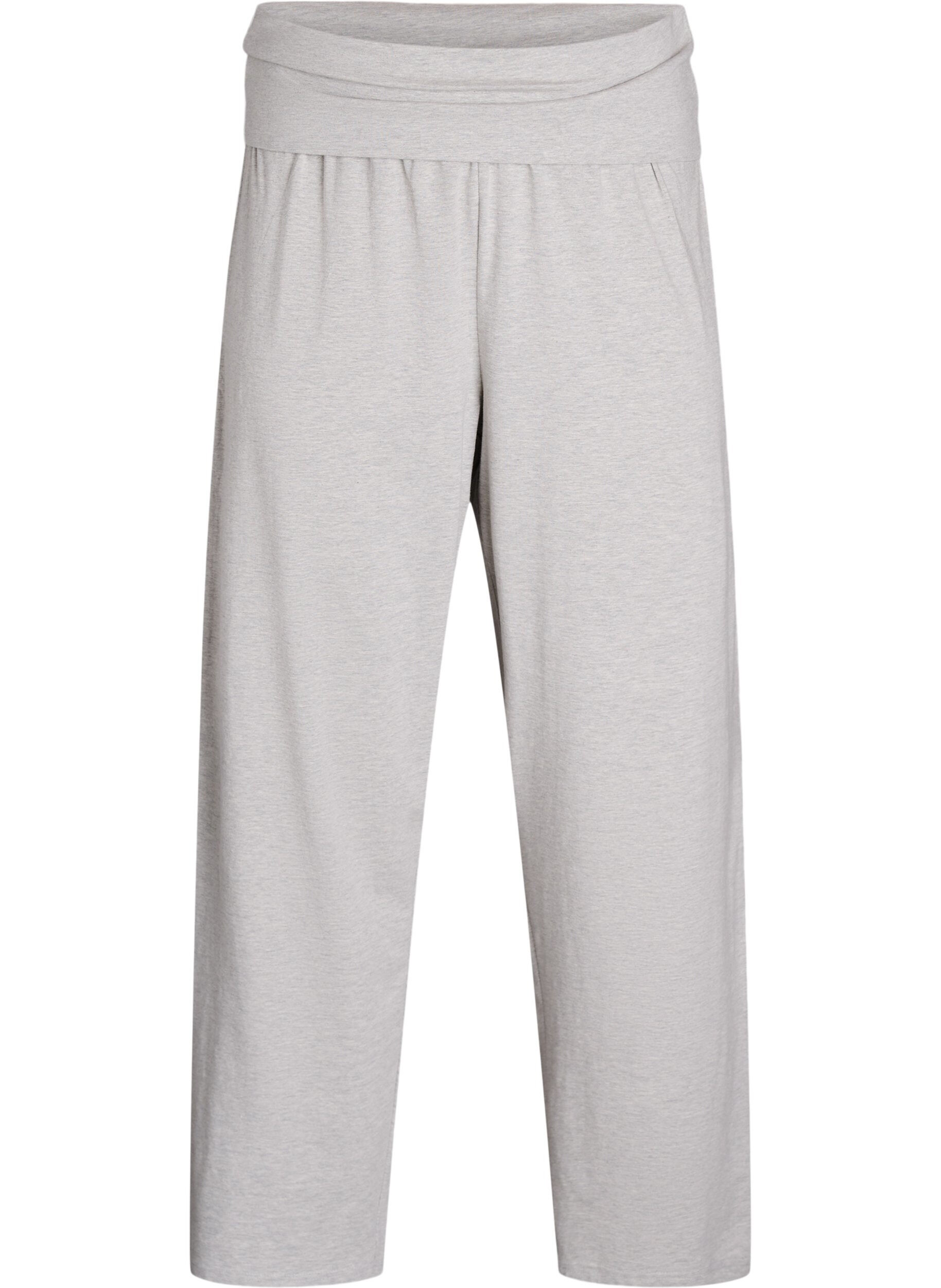 Loose lounge trousers with wide waistband