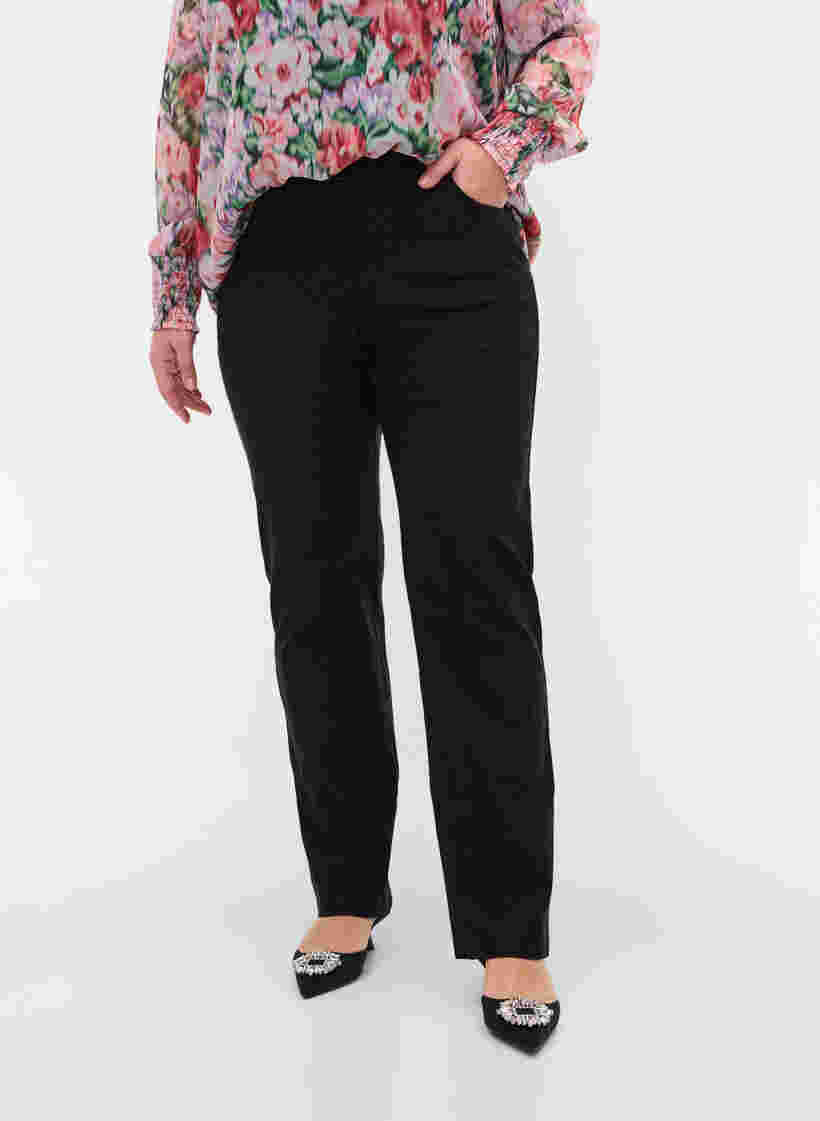 Classic pants in a viscose mix, Black, Model image number 2