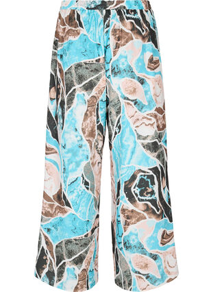 Loose trousers with print and pockets, Earth AOP, Packshot image number 1
