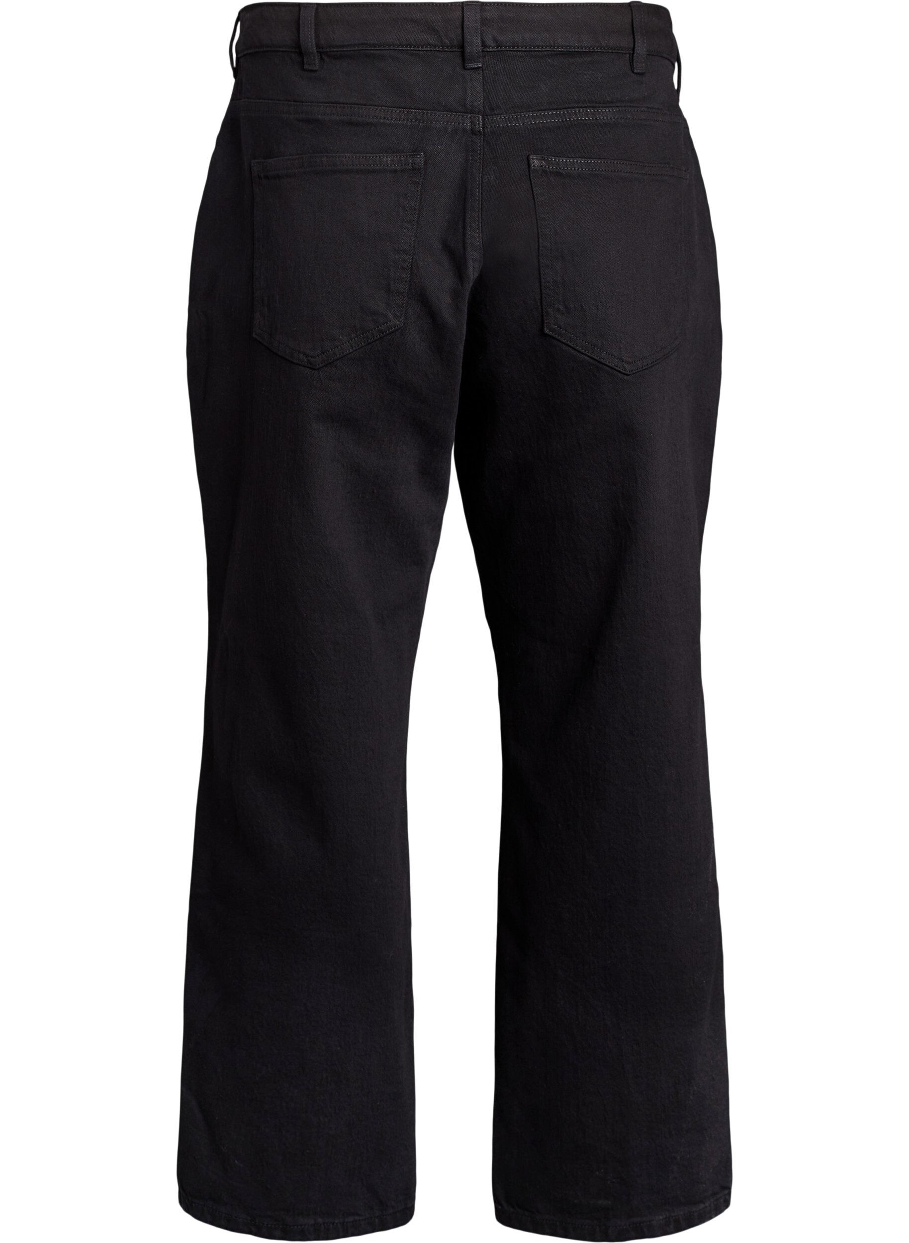 Zizzifashion Loose jeans with cropped length, Black, Packshot image number 1