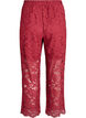 Lace trousers with a high waist and pockets, Dark Bordeaux, Packshot image number 1