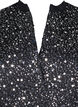 Sequin dress with a V-neck and 3/4 sleeves, Black w. Sequins, Packshot image number 2