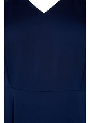 Midi dress with short lace sleeves, Navy Blazer, Packshot image number 2