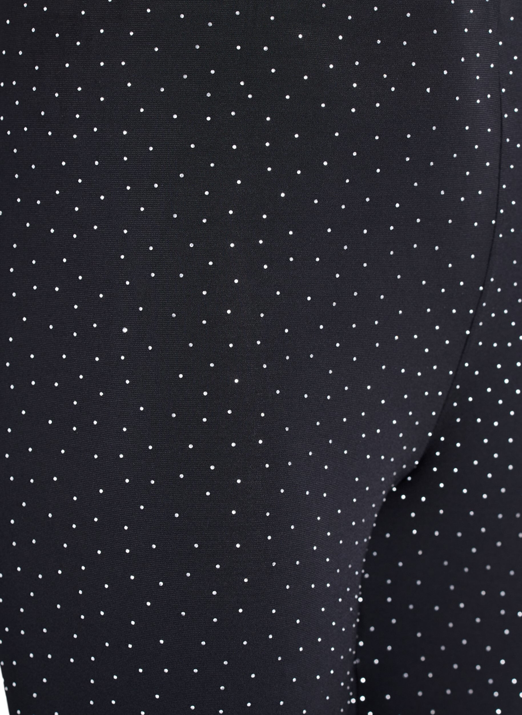 Zizzifashion Leggings with rhinestones, Black, Packshot image number 2