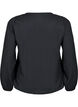 FLASH - Blouse with texture and long sleeves, Black, Packshot image number 1