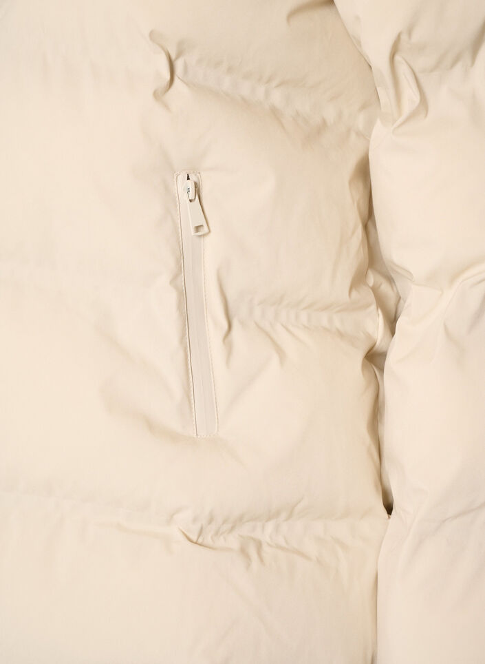 Short puffer jacket with detachable hood, Vanilla, Packshot image number 3
