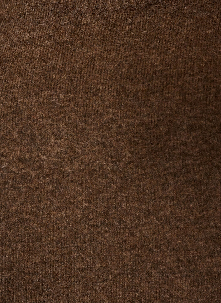 Loose knitted blouse with alpaca and wool, Brown, Packshot image number 2