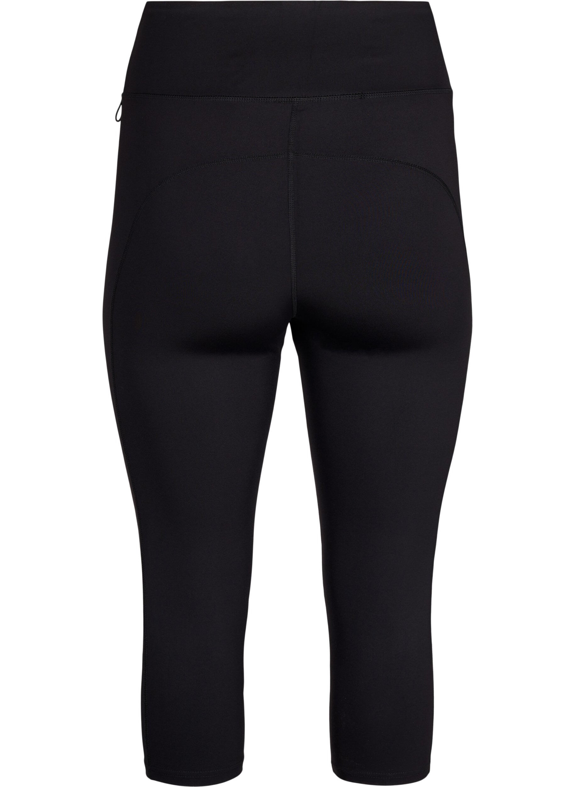 Zizzifashion 3/4 training leggings with pockets, Black, Packshot image number 1