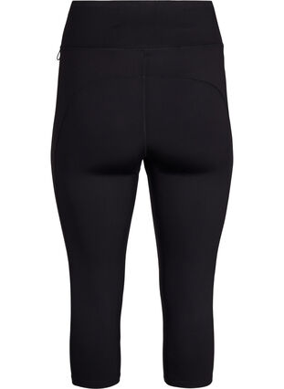 3/4 training leggings with pockets, Black, Packshot image number 1
