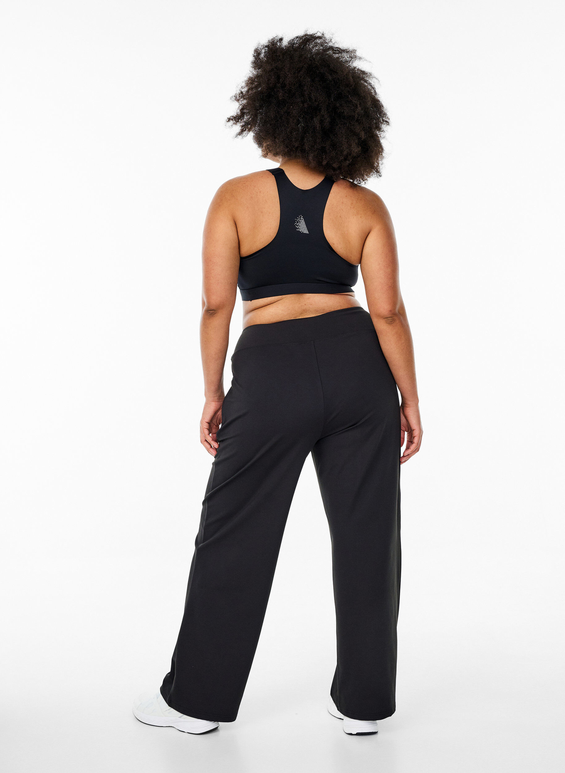 Zizzifashion Stylish workout trousers with a slight flare, Black, Model image number 2