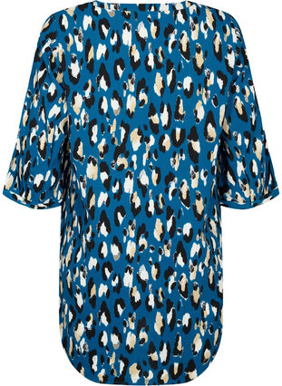 Tunic with 3/4 sleeves, Legion Blue Leopard, Packshot image number 1