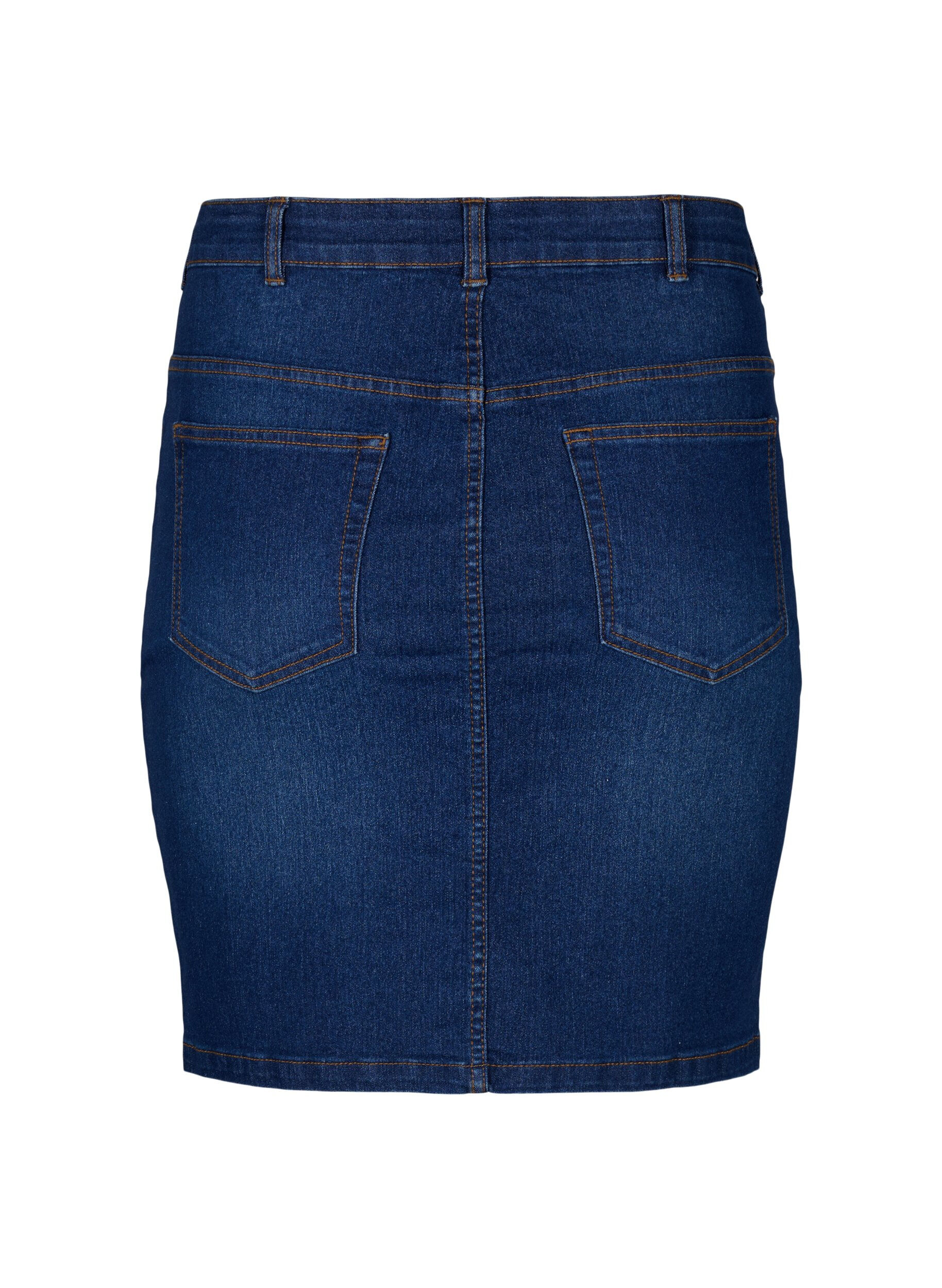 Zizzifashion Tight-fitting denim skirt, Blue, Packshot image number 1