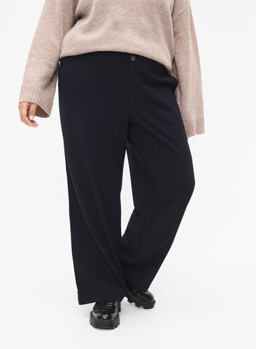 Classic pants with straight fit, Night Sky, Model image number 2