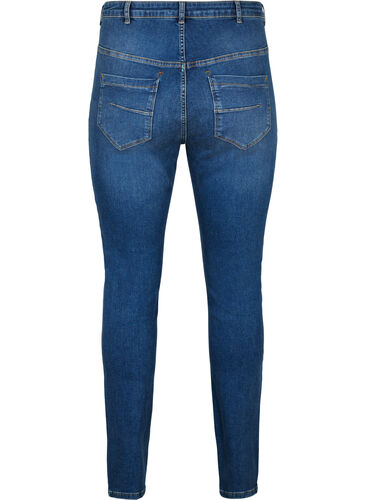 Super slim Amy jeans with high waist, Blue denim, Packshot image number 1