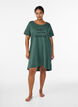 Short-sleeved nightgown in organic cotton, Green, Model image number 1
